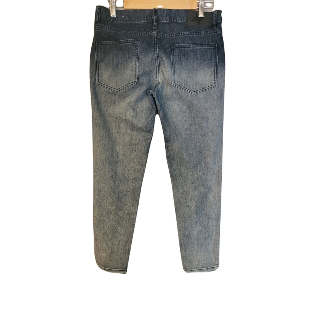 Bcbgeneration Jean Capris Split Dark And Light Wa… - image 5